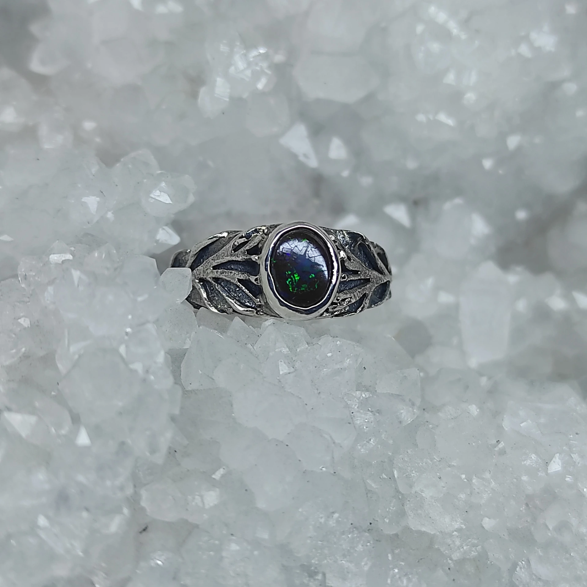 Bague racine opale d' australie