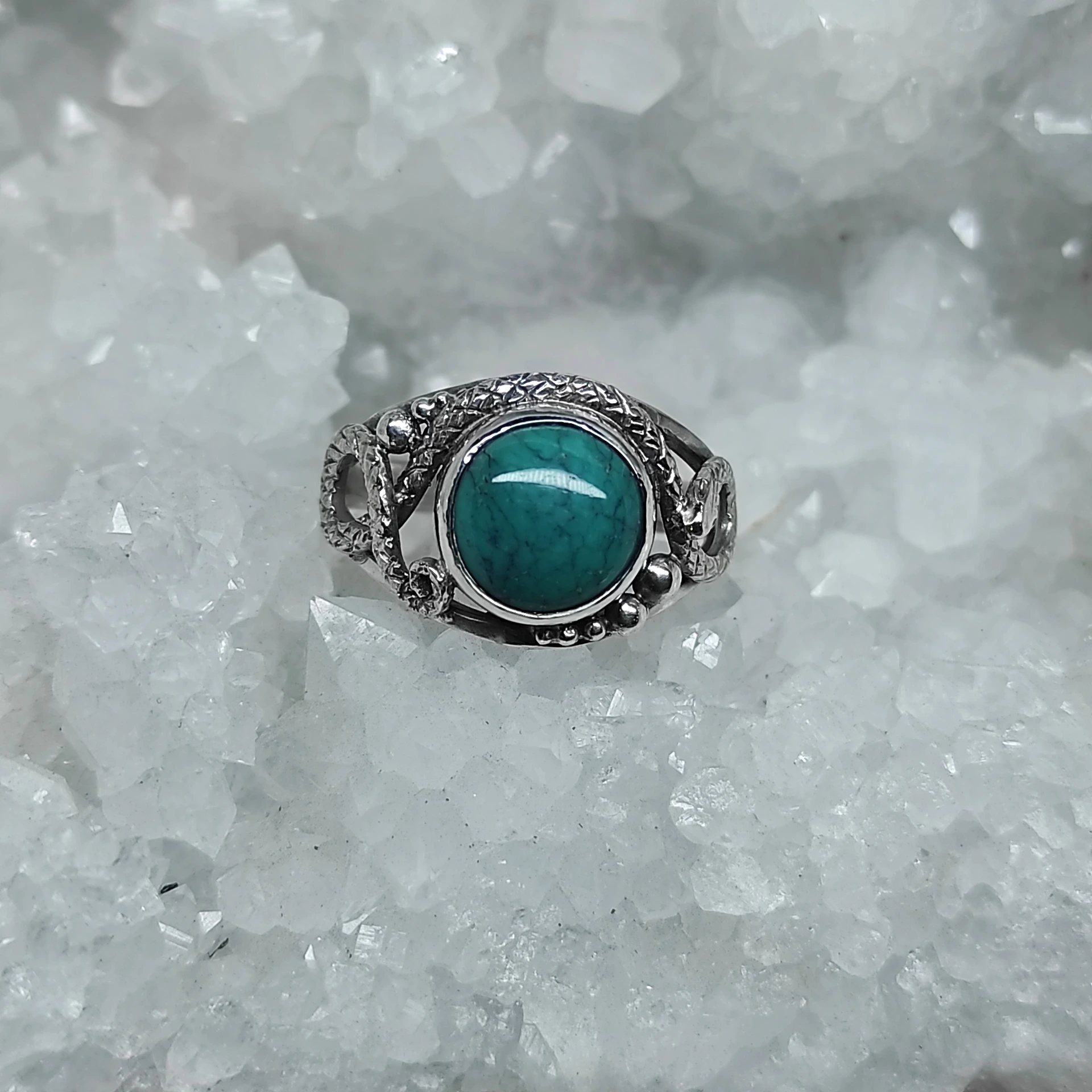 Bague turquoise et serpent
