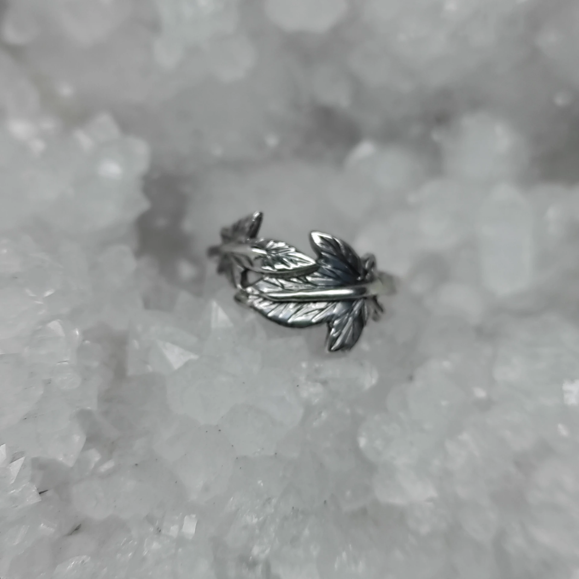 Bague deux feuilles de lierres