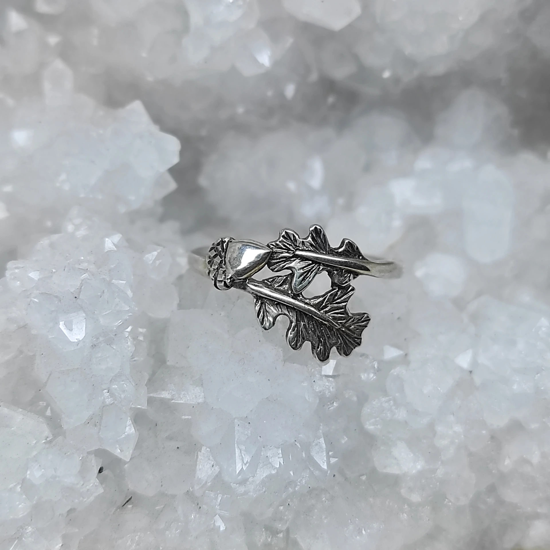 Bague deux feuille de chêne